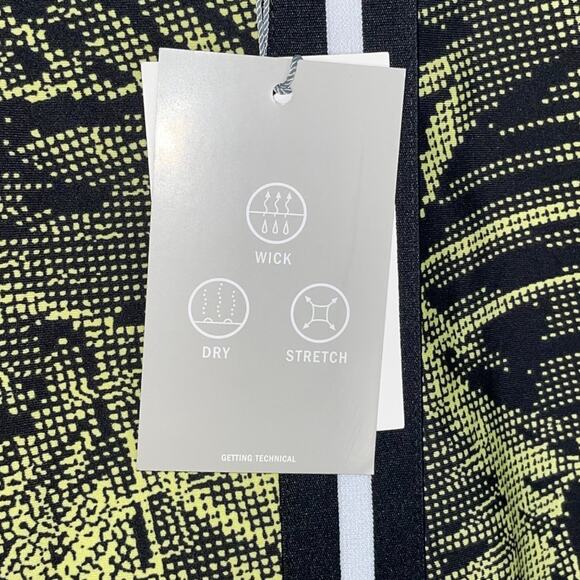 Dkny Sport Pixel Palm-Print High-Waist Bike Shorts Black, green S - Picture 5 of 11